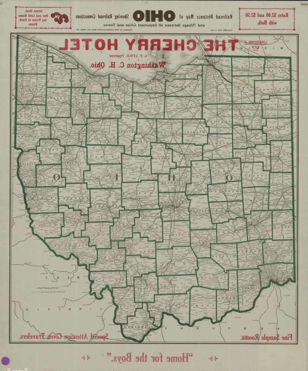 1911年印制的地图显示了电子游戏网站的铁路线